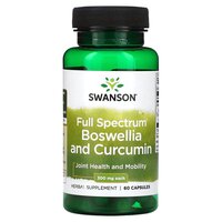 Натуральна добавка Swanson Boswellia and Curcumin Full Spectrum, 60 капсул