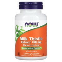 Натуральна добавка NOW Silymarin Milk Thistle 150 mg, 120 вегакапсул